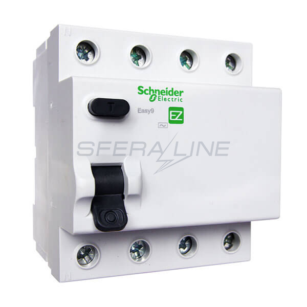 Диференціальний вимикач навантаження (ПЗВ) Easy 9, 4 полюса, 40А, тип AC, 100 мА